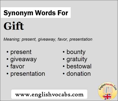 gift synonym|greatest gift synonym.